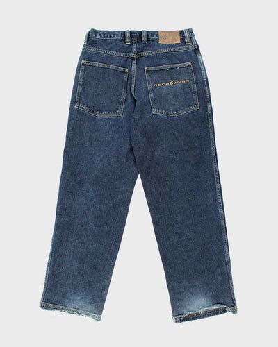 Vintage Y2K Rocawear Dark Wash Wide Leg Denim Jeans - W32 L28