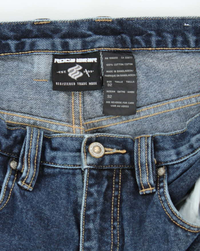 Vintage Y2K Rocawear Dark Wash Wide Leg Denim Jeans - W32 L28