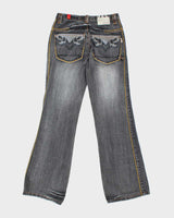 Vintage Y2K Gesture Grey Wash Flared Jeans - W28 L33