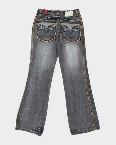 Vintage Y2K Gesture Grey Wash Flared Jeans - W28 L33