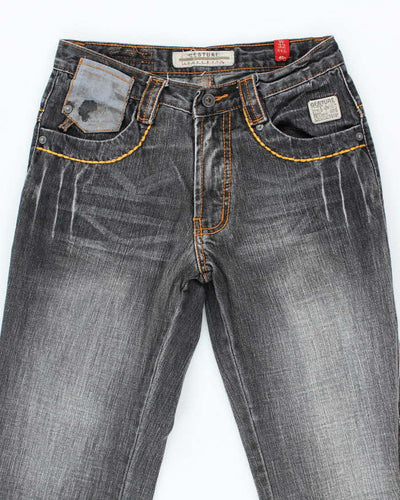 Vintage Y2K Gesture Grey Wash Flared Jeans - W28 L33