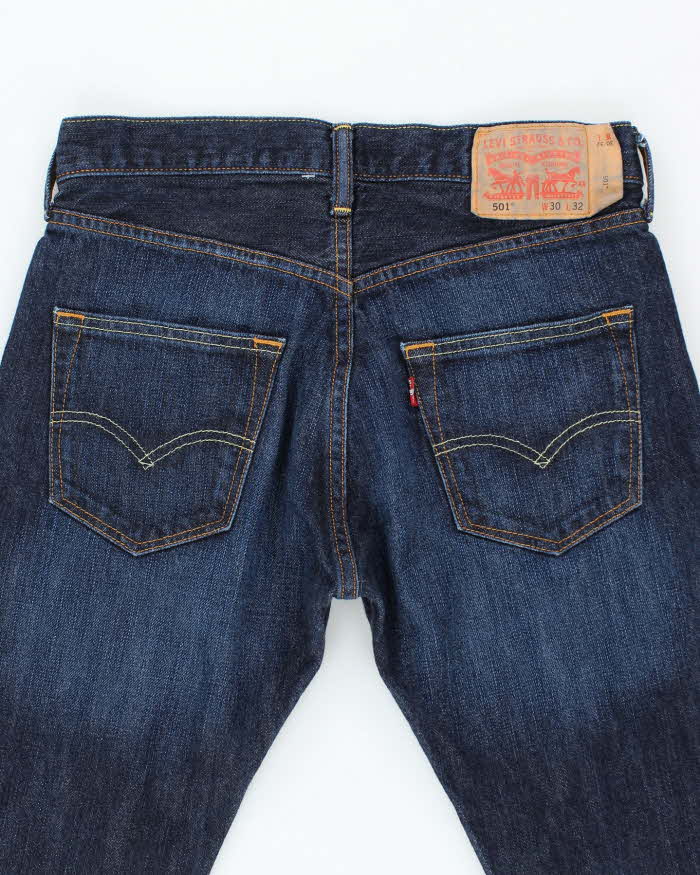 Vintage Levi's 501 Dark Wash Selvedge Denim Jeans - W30 L30