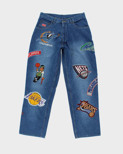 Vintage 2000's NBA Embroidered Teams Relaxed Fit Jeans - W28 L31