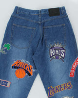Vintage 2000's NBA Embroidered Teams Relaxed Fit Jeans - W28 L31