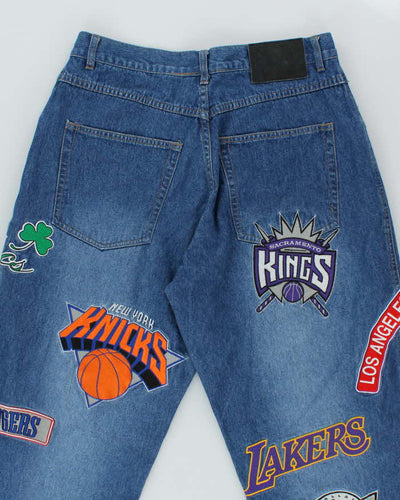 Vintage 2000's NBA Embroidered Teams Relaxed Fit Jeans - W28 L31