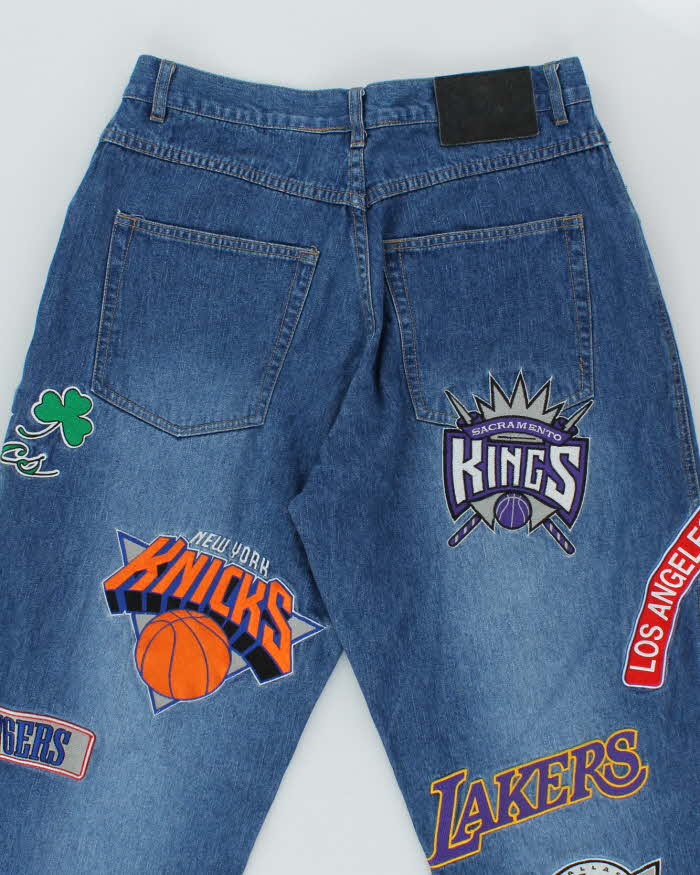 Vintage 2000's NBA Embroidered Teams Relaxed Fit Jeans - W28 L31