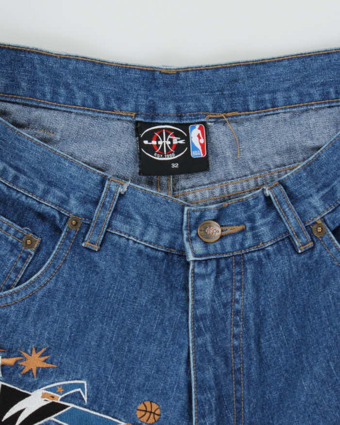 Vintage 2000's NBA Embroidered Teams Relaxed Fit Jeans - W28 L31
