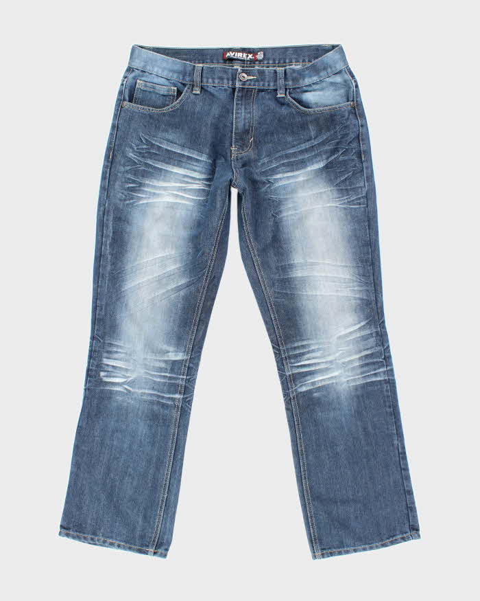 Vintage 2000's Avirex Dark Wash Faded Relaxed Fit Jeans - W36 L31