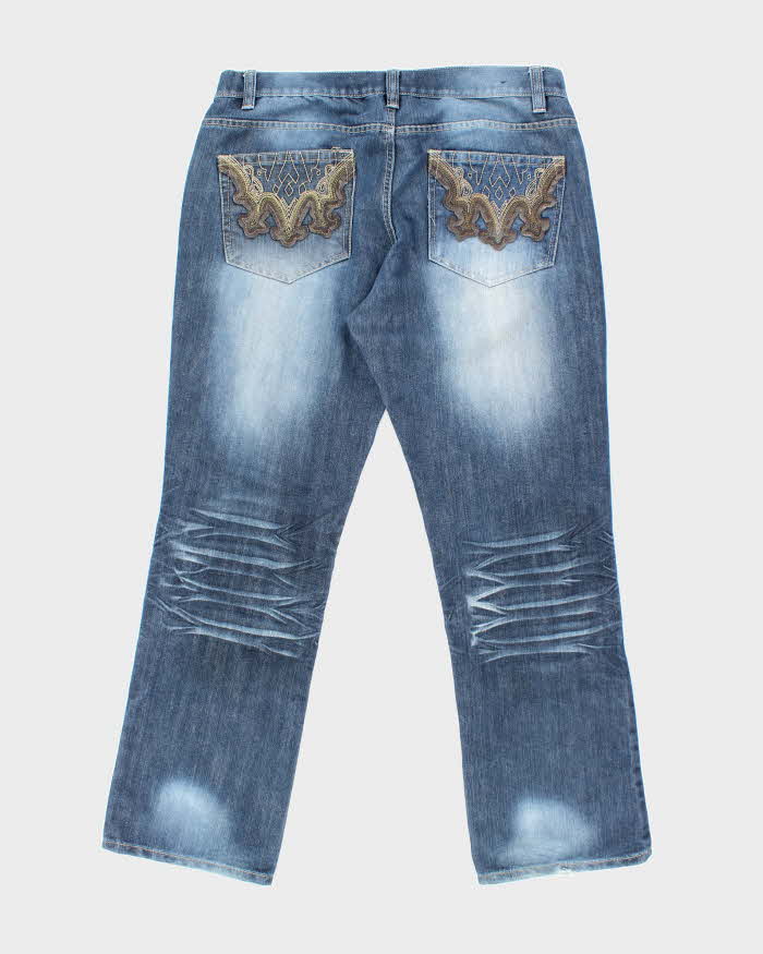 Vintage 2000's Avirex Dark Wash Faded Relaxed Fit Jeans - W36 L31