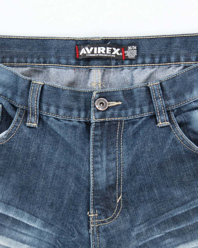 Vintage 2000's Avirex Dark Wash Faded Relaxed Fit Jeans - W36 L31