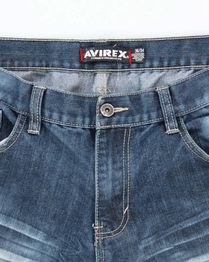 Vintage 2000's Avirex Dark Wash Faded Relaxed Fit Jeans - W36 L31