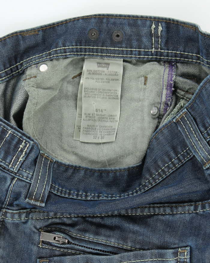 Vintage 2000's Levi's 514 Straight Dark Wash Denim Jacket - W32 L31