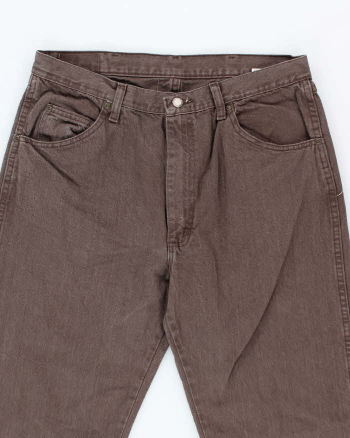 Vintage Wrangler Faded Brown Wash Straight Leg Jeans - W32 L31