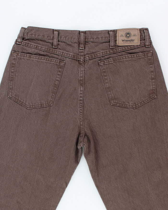 Vintage Wrangler Faded Brown Wash Straight Leg Jeans - W32 L31