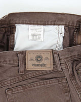 Vintage Wrangler Faded Brown Wash Straight Leg Jeans - W32 L31