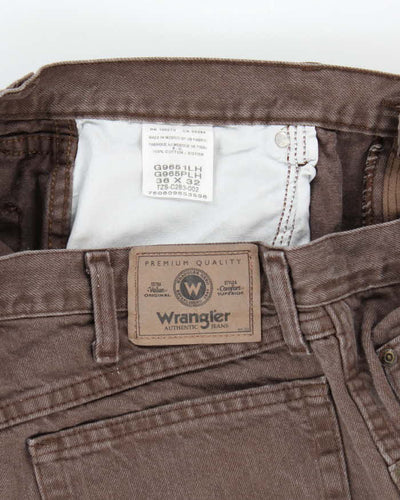Vintage Wrangler Faded Brown Wash Straight Leg Jeans - W32 L31