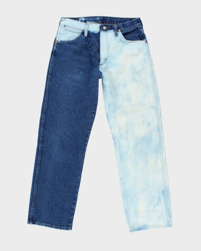 Vintage Wrangler Two Tone Acid Wash Straight Leg Jeans - W30 L27