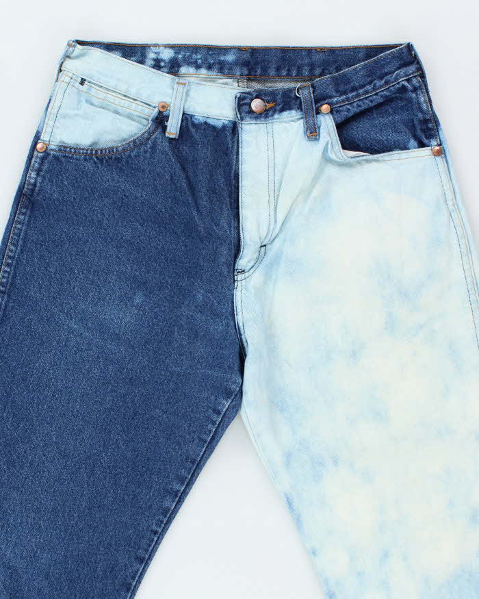 Vintage Wrangler Two Tone Acid Wash Straight Leg Jeans - W30 L27