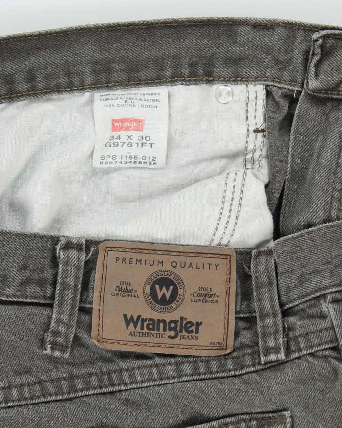 Vintage Wrangler Faded Green Wash Straight Leg Jeans - W32 L29