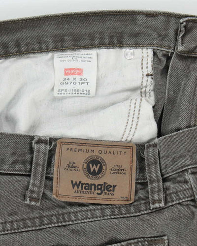 Vintage Wrangler Faded Green Wash Straight Leg Jeans - W32 L29