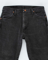 Vintage Wrangler Faded Black Wash Straight Leg Jeans - W34 L30