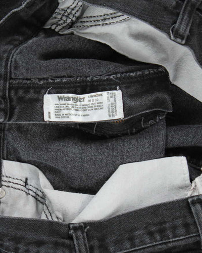 Vintage Wrangler Faded Black Wash Straight Leg Jeans - W34 L30