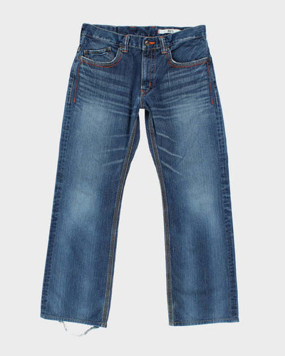 Vintage Edwin Dark Wash Buckle Back Straight Leg Jeans - W34 L30