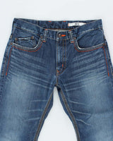 Vintage Edwin Dark Wash Buckle Back Straight Leg Jeans - W34 L30