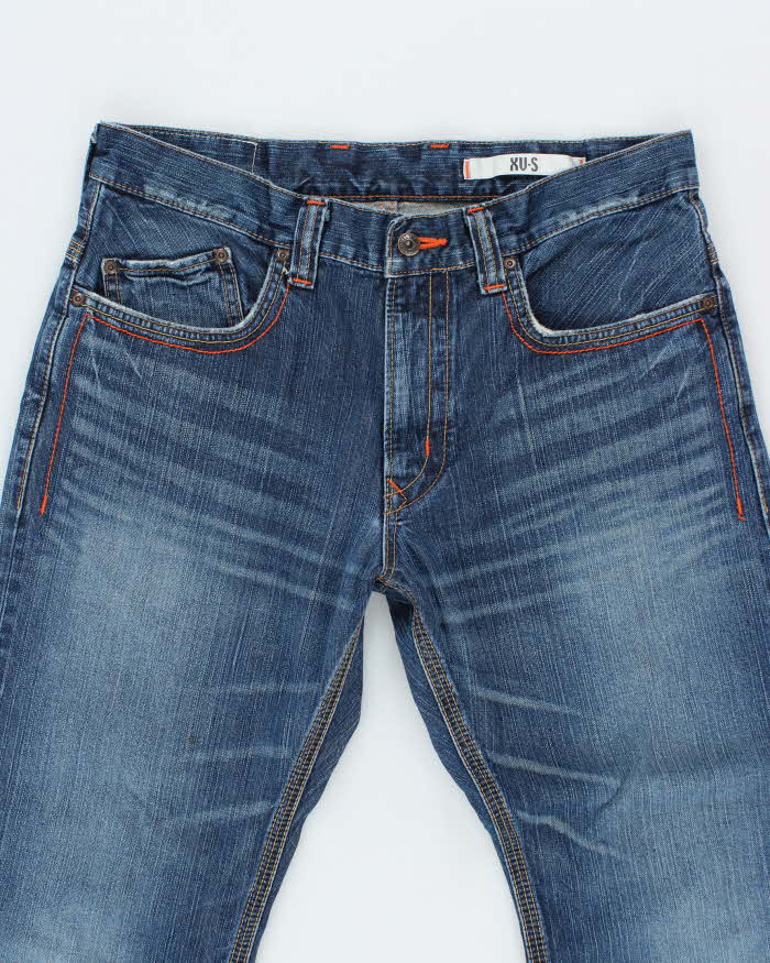 Vintage Edwin Dark Wash Buckle Back Straight Leg Jeans - W34 L30