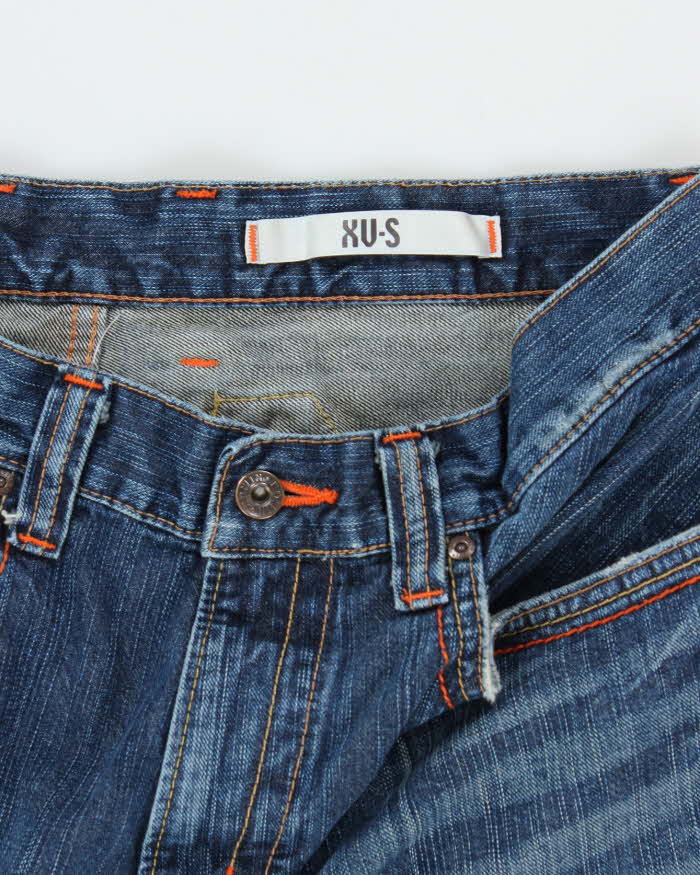 Vintage Edwin Dark Wash Buckle Back Straight Leg Jeans - W34 L30