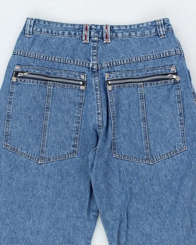 Vintage Nevada Wide Leg Medium Wash Jeans - W34 L25