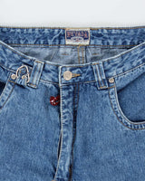 Vintage Nevada Wide Leg Medium Wash Jeans - W34 L25