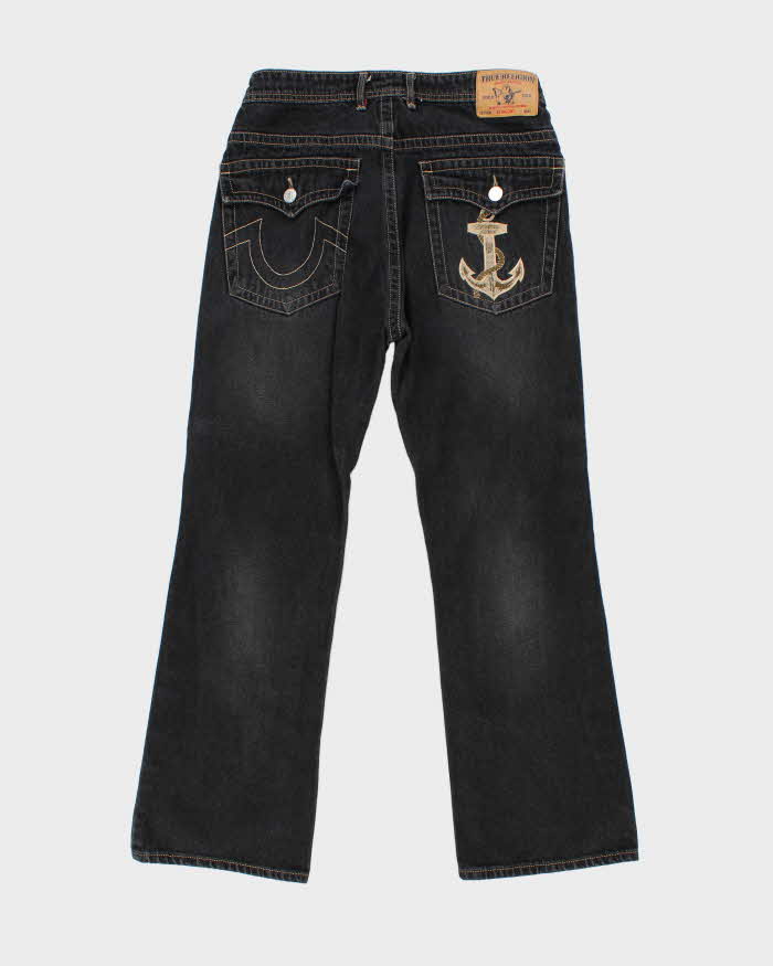 Vintage Y2K True Religion Grey Stone Wash Jeans - W32 L28