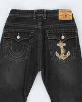 Vintage Y2K True Religion Grey Stone Wash Jeans - W32 L28