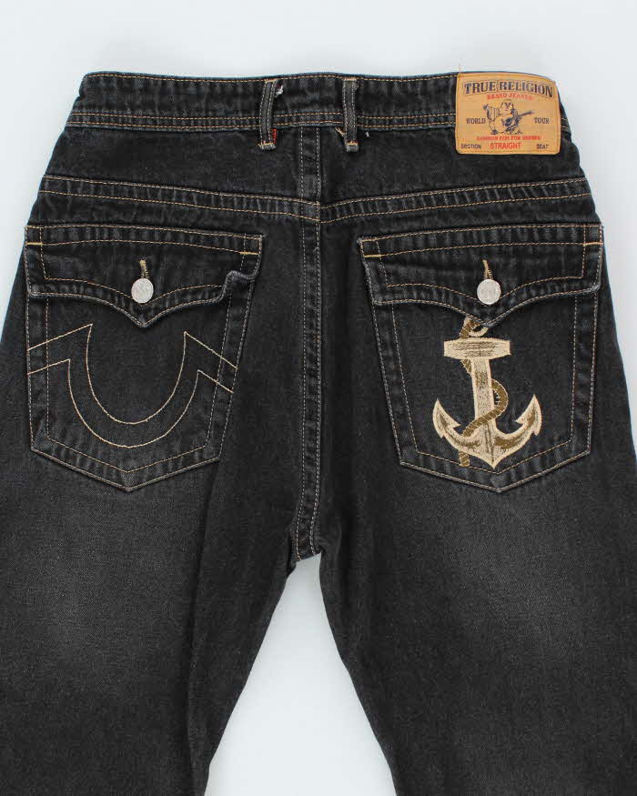 Vintage Y2K True Religion Grey Stone Wash Jeans - W32 L28