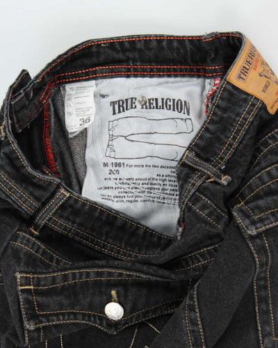 Vintage Y2K True Religion Grey Stone Wash Jeans - W32 L28