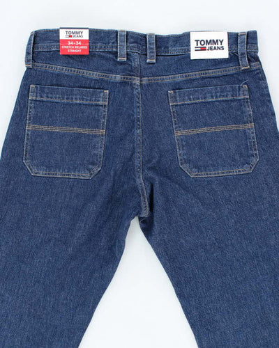Vintage Y2K Deadstock with Tags Tommy Hilfiger Dark Wash Panelled Jeans - W36 34