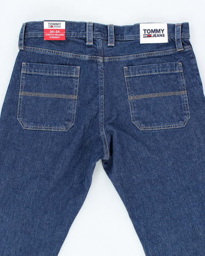 Vintage Y2K Deadstock with Tags Tommy Hilfiger Dark Wash Panelled Jeans - W36 34