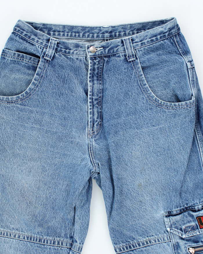 Vintage Y2K Urban Heavyweight Wide Leg Cargo Jeans - W32 L33