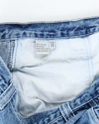 Vintage Y2K Urban Heavyweight Wide Leg Cargo Jeans - W32 L33