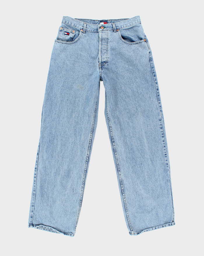 Vintage Y2K Tommy Hilfiger Baggy Fit Light Wash Jeans - W32 L32
