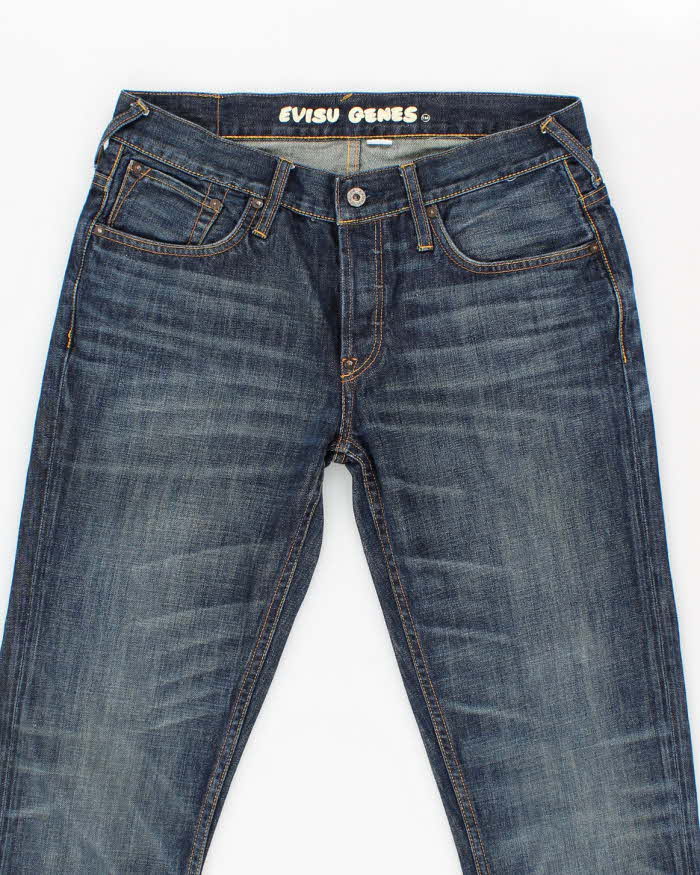 Vintage Y2K Evisu Slim Fit Dark Wash Jeans - W32 L30