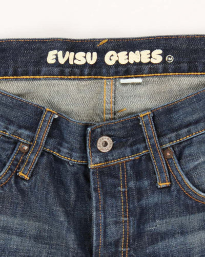 Vintage Y2K Evisu Slim Fit Dark Wash Jeans - W32 L30