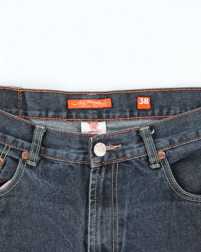 Vintage Y2k 00s Ed Hardy Embroidered Jeans - W38 L29