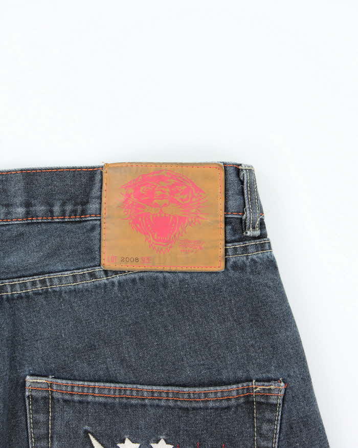 Vintage Y2k 00s Ed Hardy Embroidered Jeans - W38 L29