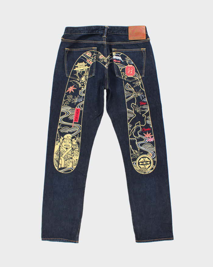 Vintage Y2K 00s Evisu Daicock Selvidge Slim Leg Denim Jeans - W31 L32
