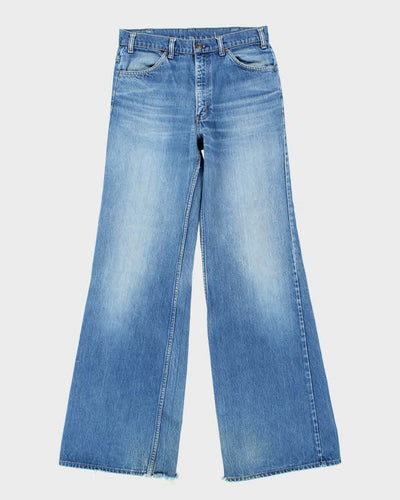 Vintage 1970s Levi's Orange Tab Bell Bottom Flared Denim Jeans - W31 L35