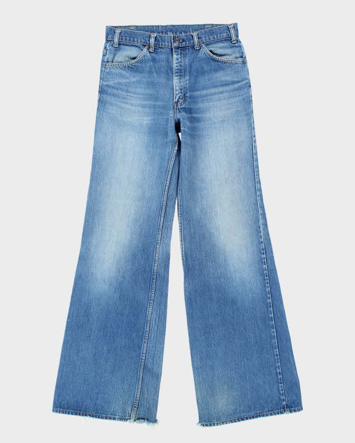 Vintage 1970s Levi's Orange Tab Bell Bottom Flared Denim Jeans - W31 L35