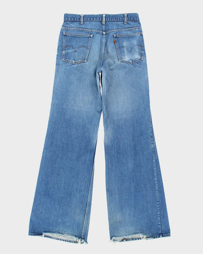 Vintage 1970s Levi's Orange Tab Bell Bottom Flared Denim Jeans - W31 L35