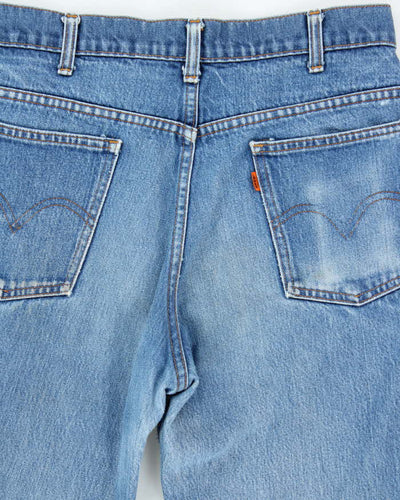 Vintage 1970s Levi's Orange Tab Bell Bottom Flared Denim Jeans - W31 L35